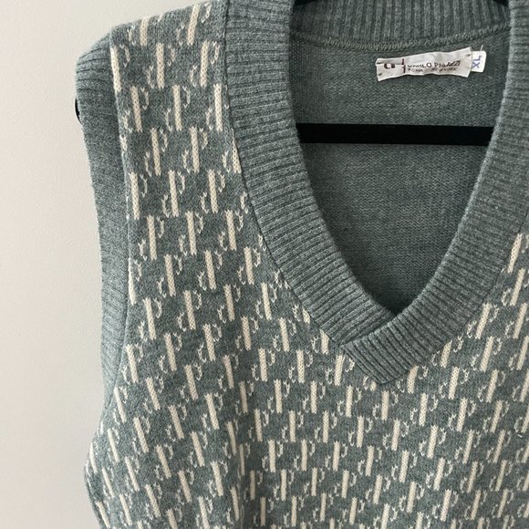 Vintage Carlo Palazzi Italian Made Sweater Vest Unisex XL - Picture 2 of 5